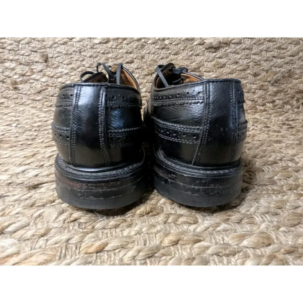 Thom McAn O’Sullivans Leather Oxford Brogue Black Dress Shoes Loafers Size 8.5
